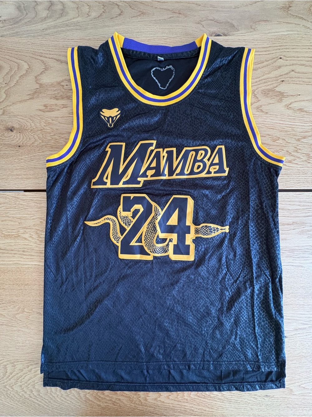 Kobe Bryant 24 Mamba Black Mamba Snakeskin Basketball Jersey Small